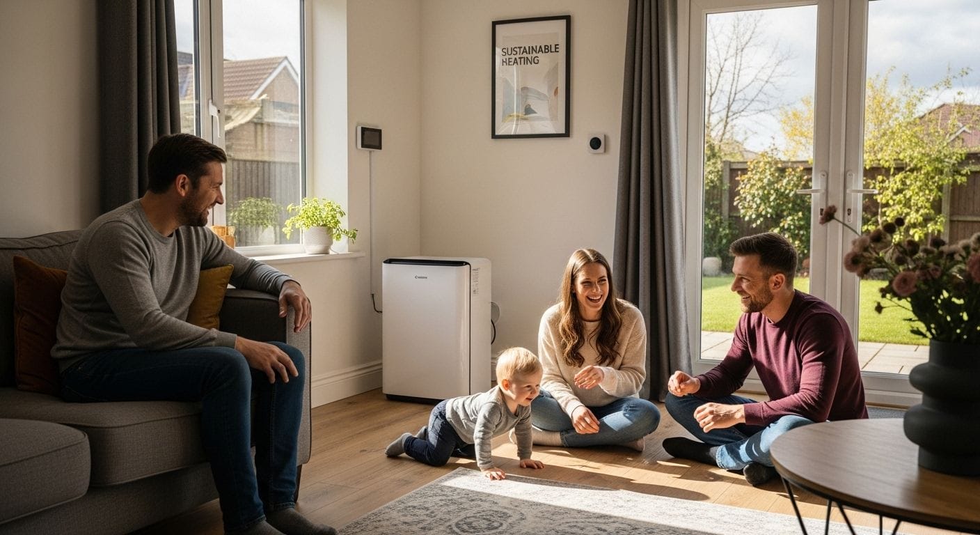 sustainable heating home family
