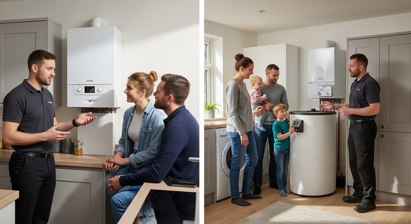 combi boiler, system boiler, home heating comparison